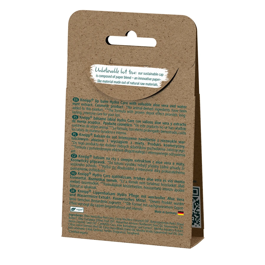 Kneipp Hydro Care, бальзам для губ, алое та міта, 4,7 г: ціни та характеристики
