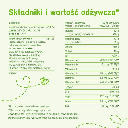 BoboVita Молочно-злакова каша, вівсяна, після 8 місяців, 230 г: ціни та характеристики