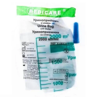 Уриноприемник "medicare" 2 л, со сливом