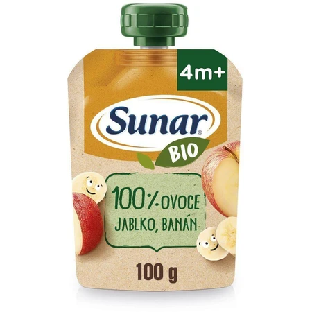 Sunar Organic фруктовые капсулы яблоко, банан 4м+ 100 г: цены и характеристики