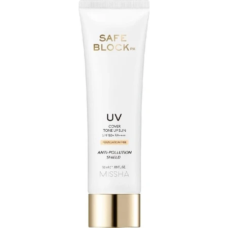 Missha Safe Block RX Cover Tone Up Sun SPF 50+ тональна основа безкоштовно 50 мл 1×50 мл: ціни та характеристики