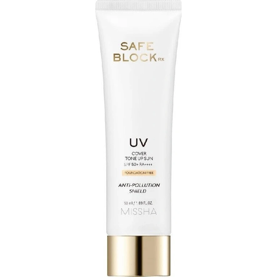 Missha Safe Block RX Cover Tone Up Sun SPF 50+ тональна основа безкоштовно 50 мл 1×50 мл: ціни та характеристики