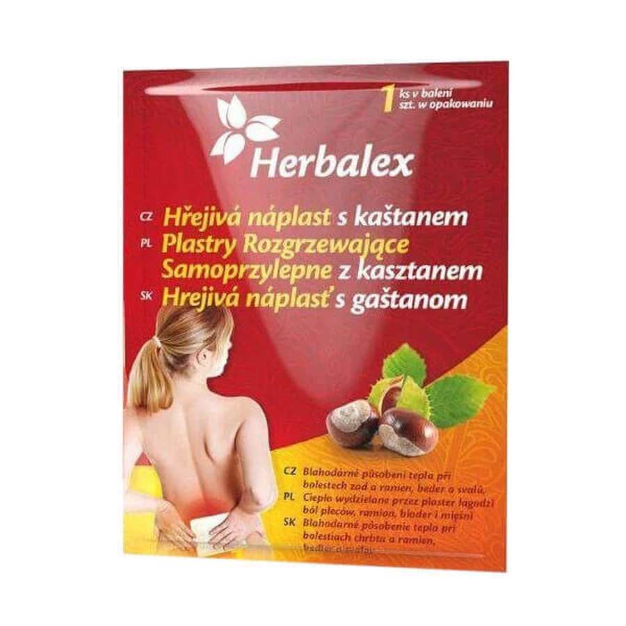 Утеплювальний пластир Herbalex Каштан, самоклеючий, 1 шт.: ціни та характеристики