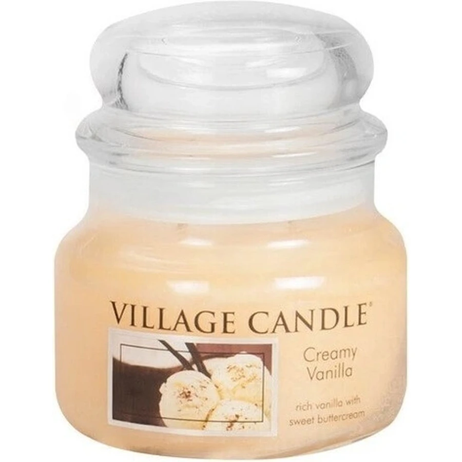 Village Candle Ароматична свічка в склі - Creamy Vanilla - Ванільне морозиво, маленька 1×1 шт, ароматична свічка: ціни та характеристики
