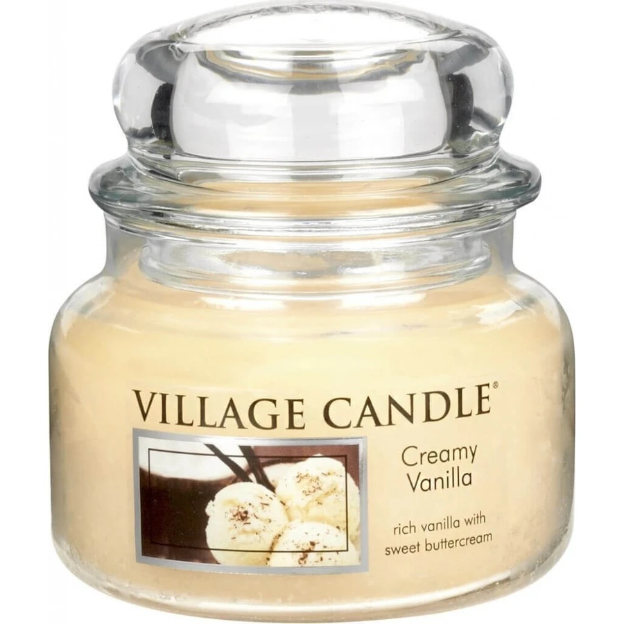 Village Candle Ароматична свічка в склі - Creamy Vanilla - Ванільне морозиво, маленька 1×1 шт, ароматична свічка: ціни та характеристики