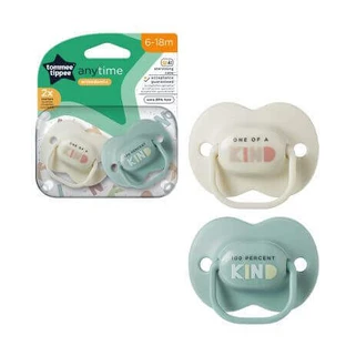 Ортодонтична пустушка Anytime, 6 - 18 місяців, зелена/біла, 2 шт, Tommee Tippee
