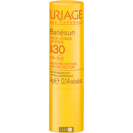 Стик для губ Uriage Bariesun Stick Levres SPF 30 Восстановление+Увлажнение Солнцезащитный 4.5 г