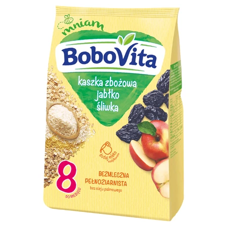 BoboVita Каша, злакова, яблуко, льон, безмолочна, після 8 місяців, 180 г: ціни та характеристики