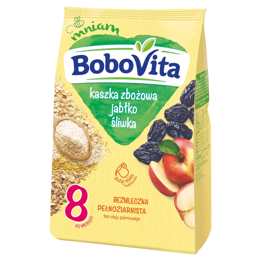 BoboVita Каша, злакова, яблуко, льон, безмолочна, після 8 місяців, 180 г: ціни та характеристики