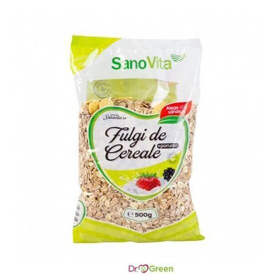 Зерновые и кукурузные хлопья, 500 г, Sanovita: цены и характеристики