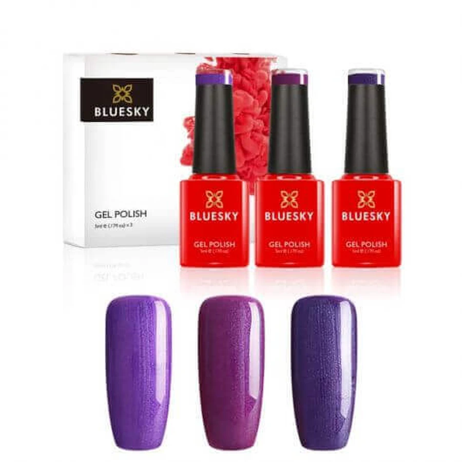 Bluesky Perfect Purples мини-трио полуперманентных лаков для ногтей 3x5 мл: цены и характеристики