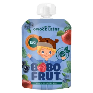 Bobo Frut Фруктовый мусс в тюбике, яблоко и фрукт лина, 1-3 года, 150 г
