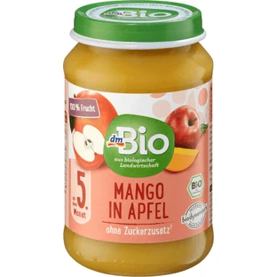 DmBio Пюре из яблок и манго 5+, 190 г