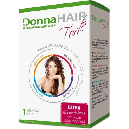 DonnaHAIR Forte 1×30 капсул, 1 раз на місяць: ціни та характеристики