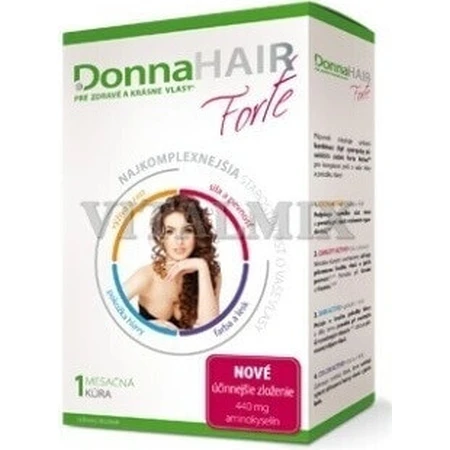 DonnaHAIR Forte 1×30 капсул, 1 раз на місяць: ціни та характеристики