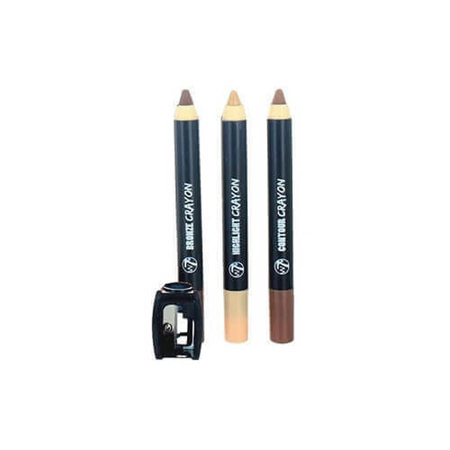 Набор из 3 контурных и подчеркивающих карандашей, W7, Face Shaping Contoux Stix, точилка в комплекте: цены и характеристики
