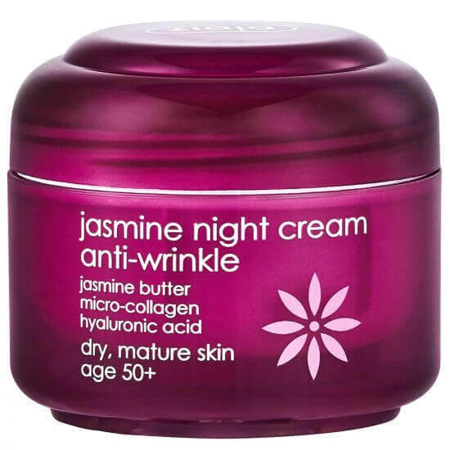 Нічний крем проти зморшок Жасминова олія, +50, 50 мл, Ziaja: ціни та характеристики