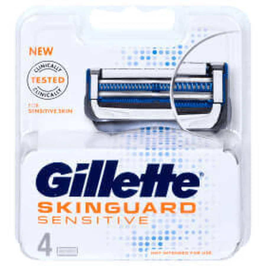 Лезвия для бритвы Gillette Skinguard, 4 шт.: цены и характеристики