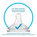 Dr Browns Options+, пляшечка проти кольок, широке горлечко, з соскою, 2 x 150 мл: ціни та характеристики