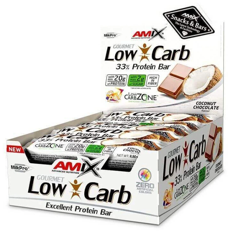 Протеиновый батончик Amix Low-Carb 33%, кокос-шоколад, 60 г: цены и характеристики