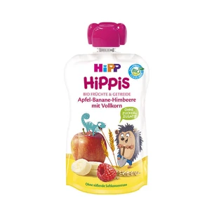 Пюре из яблок, малины и банана HiPPiS, +12 месяцев, 100 г, Hipp