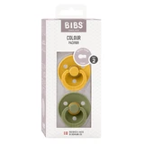 Нагрудники Цветные, пустышка, резина, окраги, размер 2, Honey Bee & Olive, с 6 месяцев, 2 шт.
