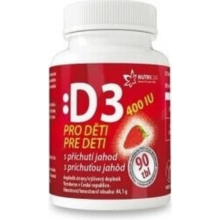 NUTRICIUS Витамин D3 для детей 400 МЕ 1×90 шт, витамины: цены и характеристики
