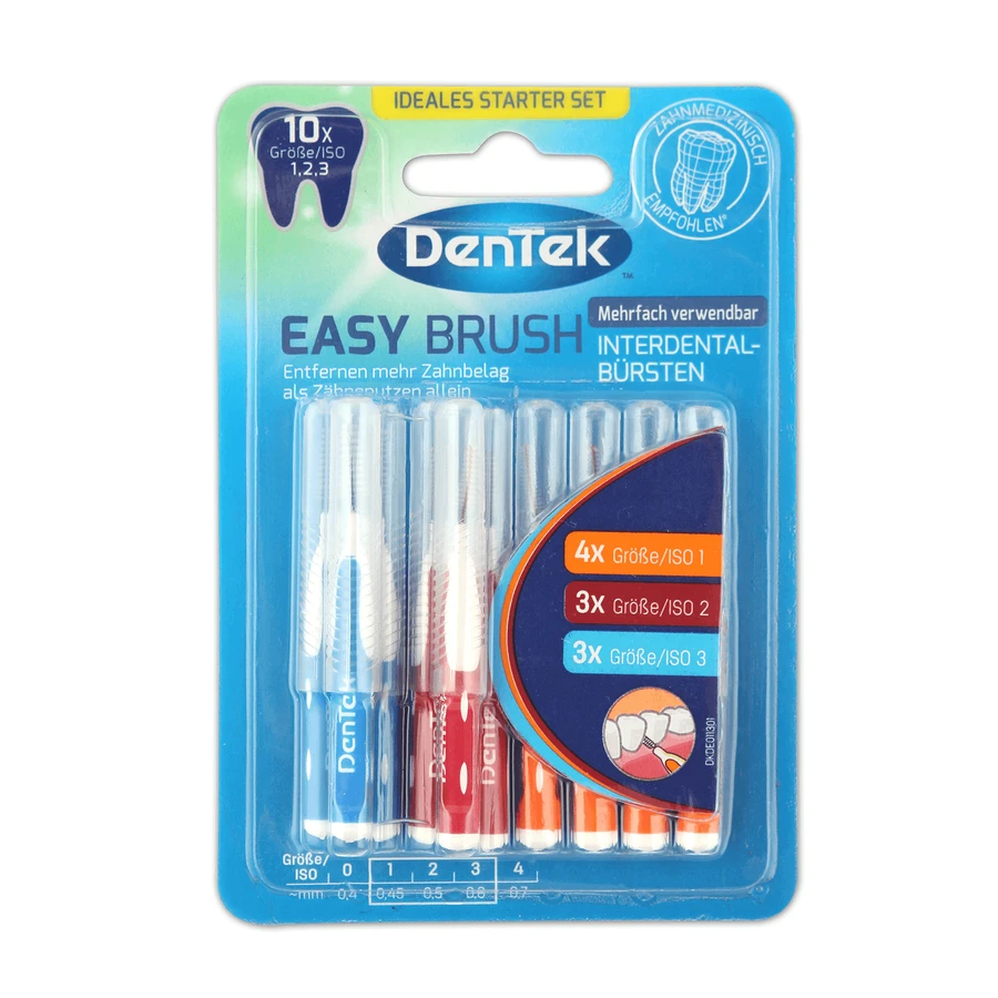 DenTek Easy Brush, межзубные щетки, смесь, 10 штук: цены и характеристики