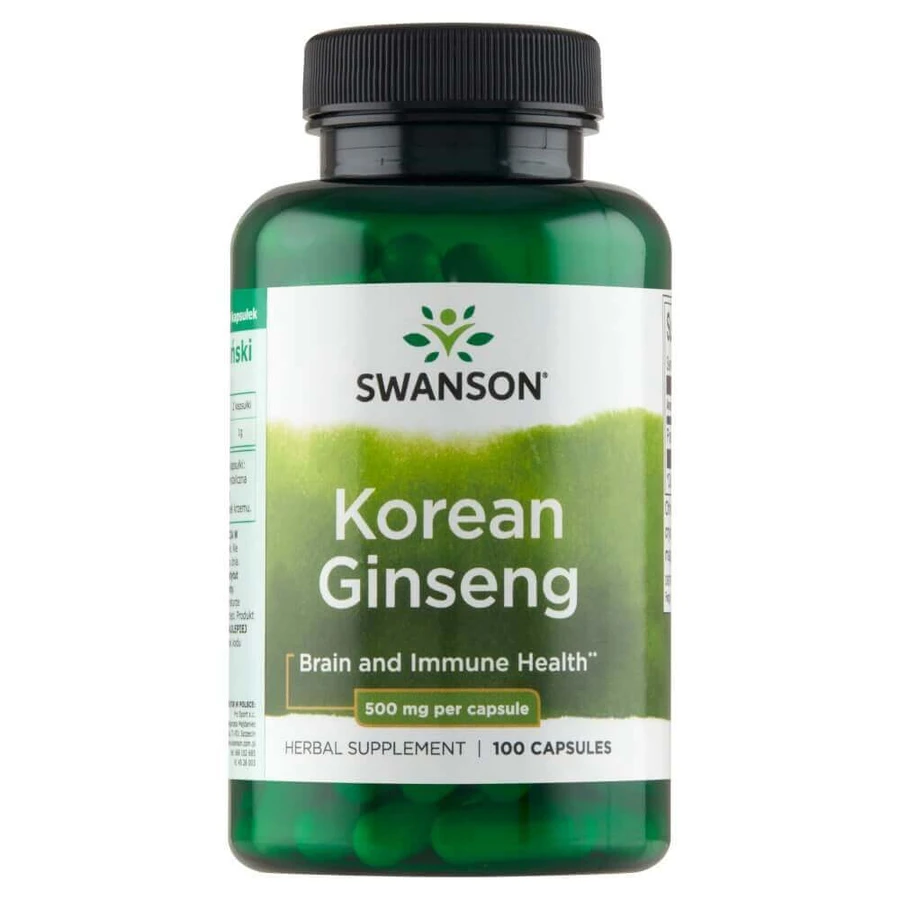 Swanson Korean Ginseng, корейський женьшень, 100 капсул: ціни та характеристики