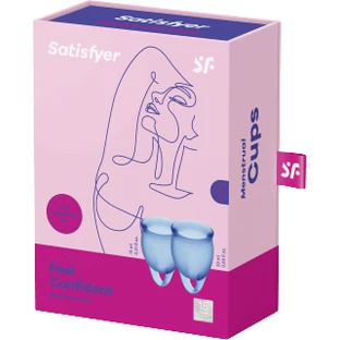 Менструальна чаша Satisfyer Feel confident синя 2 шт