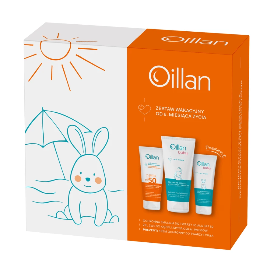 Oillan Holiday Baby Set эмульсия SPF 50+ 100 мл + эль 3w1 200 мл + защитный крем 75 мл: цены и характеристики