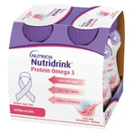 Ентеральне харчування Nutridrink Protein Omega 3, зі смаком полуниці та малини, 4 шт. х 125 мл: ціни та характеристики