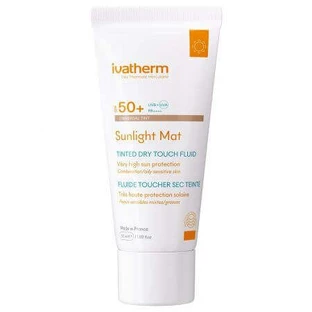 Солнцезащитный крем SPF50+ Sunlight Mat Tinted Dry Touch, 50 мл, Ivatherm