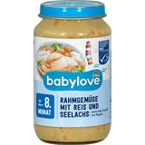 Babylove Овочеве меню з вершками, рисом та лососем 8+, 220 г