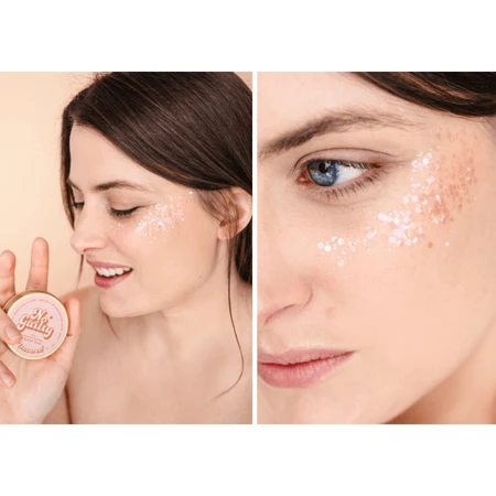 Міністерство Доброго Мила Facegroovin' Eco Glitter, біо-блискітки для декору тіла та обличчя, персиково-рожевий, 10 г: ціни та характеристики
