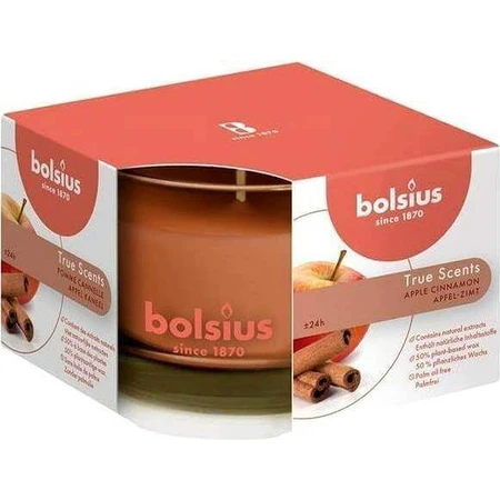 Bolsius Aromatic 2.0 Glass Apple Cinammon, ароматическая свеча 1×1 шт, размер 80 x 50 мм: цены и характеристики