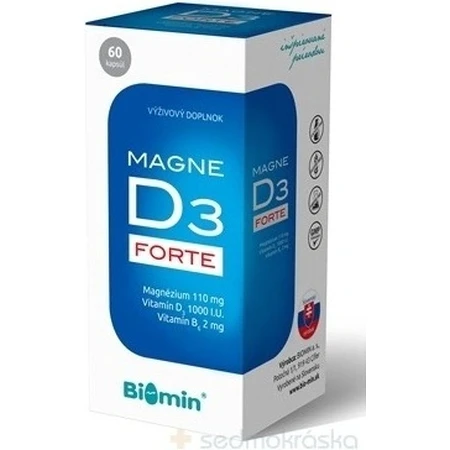 Biomin MAGNE D3 FORTE 1×60 cps, пищевая добавка: цены и характеристики