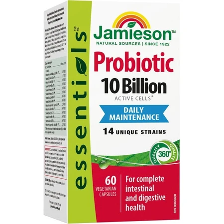 JAMIESON PROBIOTIC 10 MILIARD 1×60 cps, суміш бактеріальних культур: ціни та характеристики
