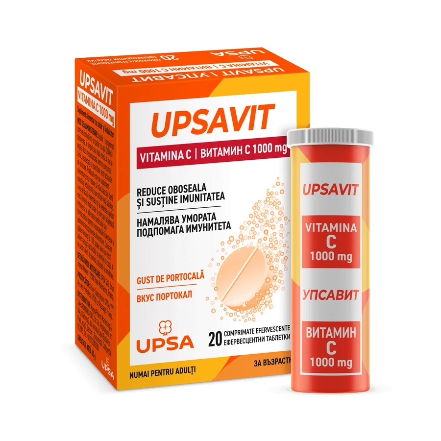 Upsavit Витамин C, 1000 мг, 20 шипучих таблеток, Upsa: цены и характеристики