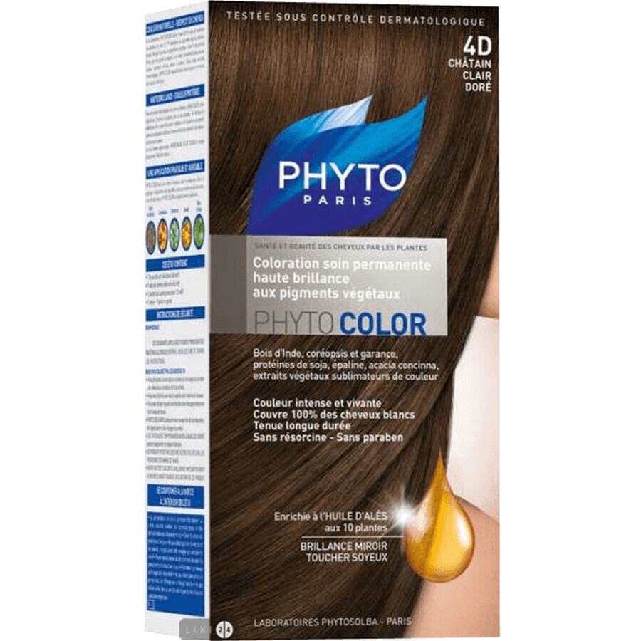 Фітоколор крем-фарба на основі натуральних рослинних барвників тон 4D русяво-каштан. золот.: ціни та характеристики