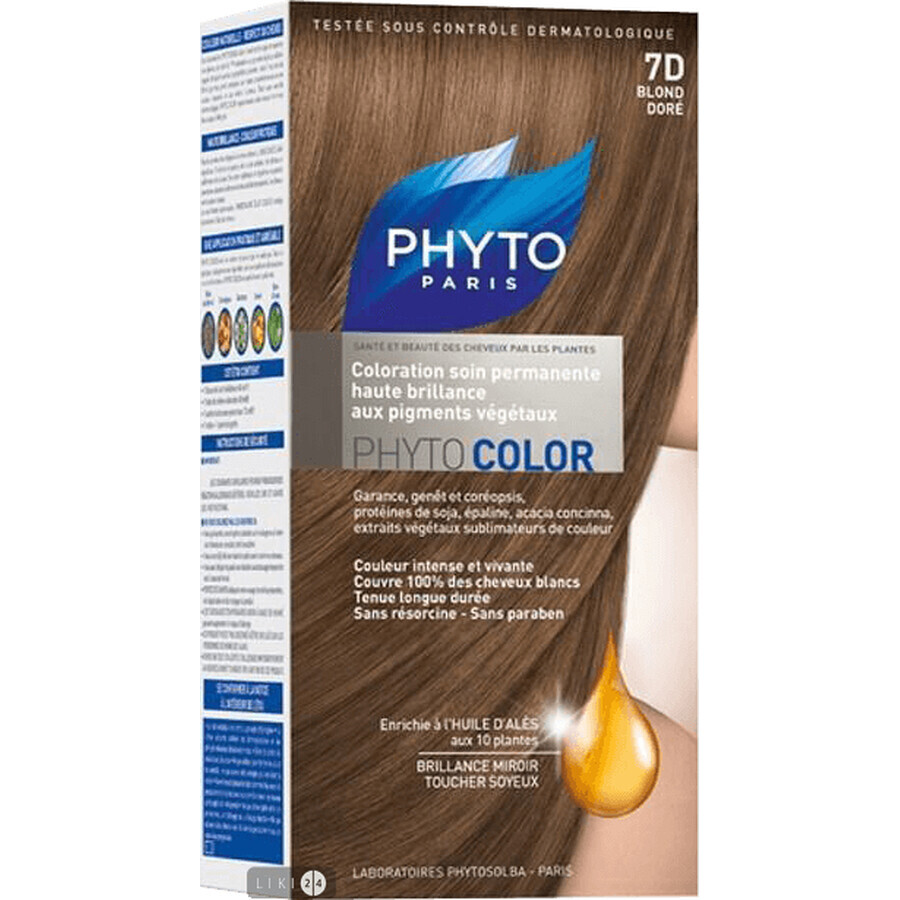 Фітоколор крем-фарба на основі натуральних рослинних барвників тон 7D золотисто-русий: ціни та характеристики