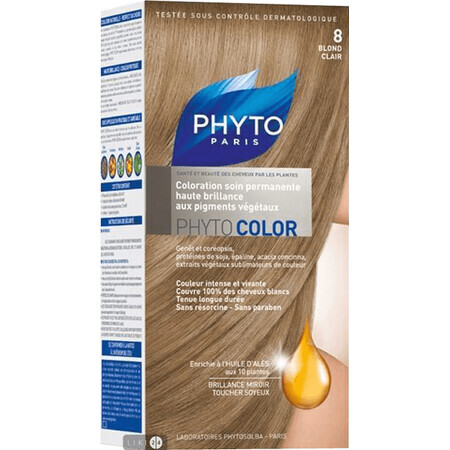 Фітоколор крем-фарба на основі натуральних рослинних барвників тон 8 світло-русий