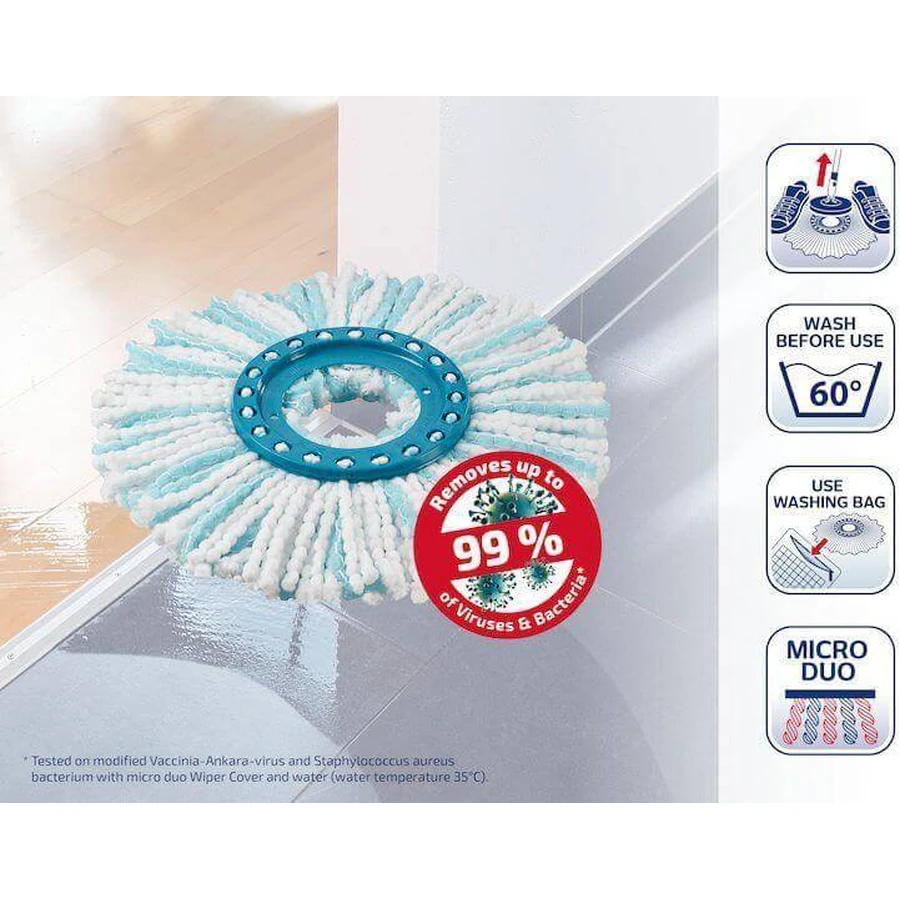 Leifheit Clean Twist Disc Mop micro duo, сменная насадка для швабры: цены и характеристики