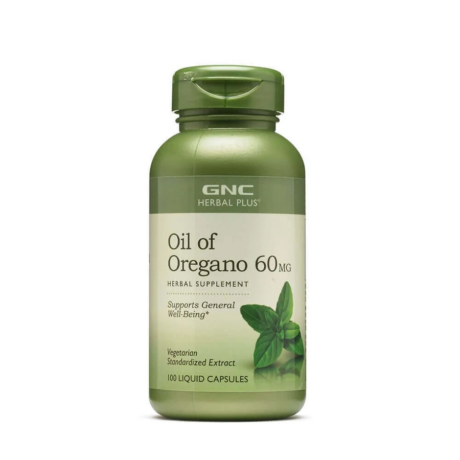 Масло орегано 60 мг Herbal Plus (182402), 100 капсул, GNC: цены и характеристики