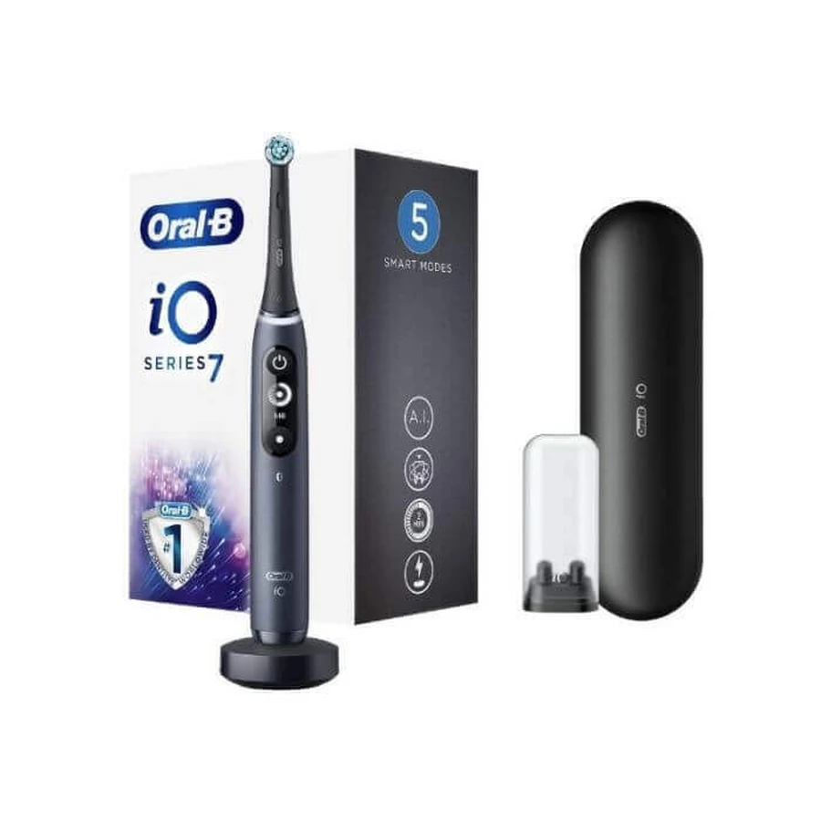 Електрична зубна щітка Oral B iO Series 7, чорна: ціни та характеристики