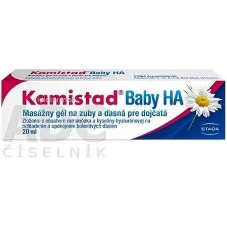 Kamistad Baby HA gel 20 мл 1×20 мл, массажный гель для зубов: цены и характеристики