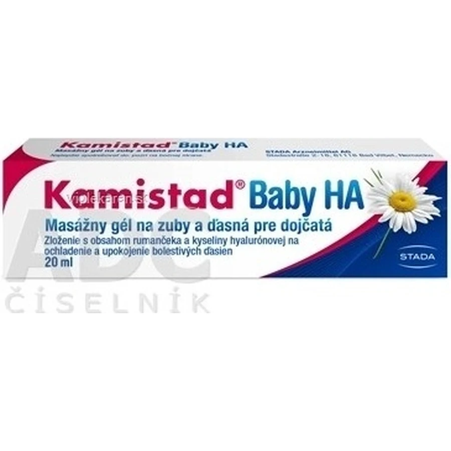 Kamistad Baby HA gel 20 мл 1×20 мл, массажный гель для зубов: цены и характеристики