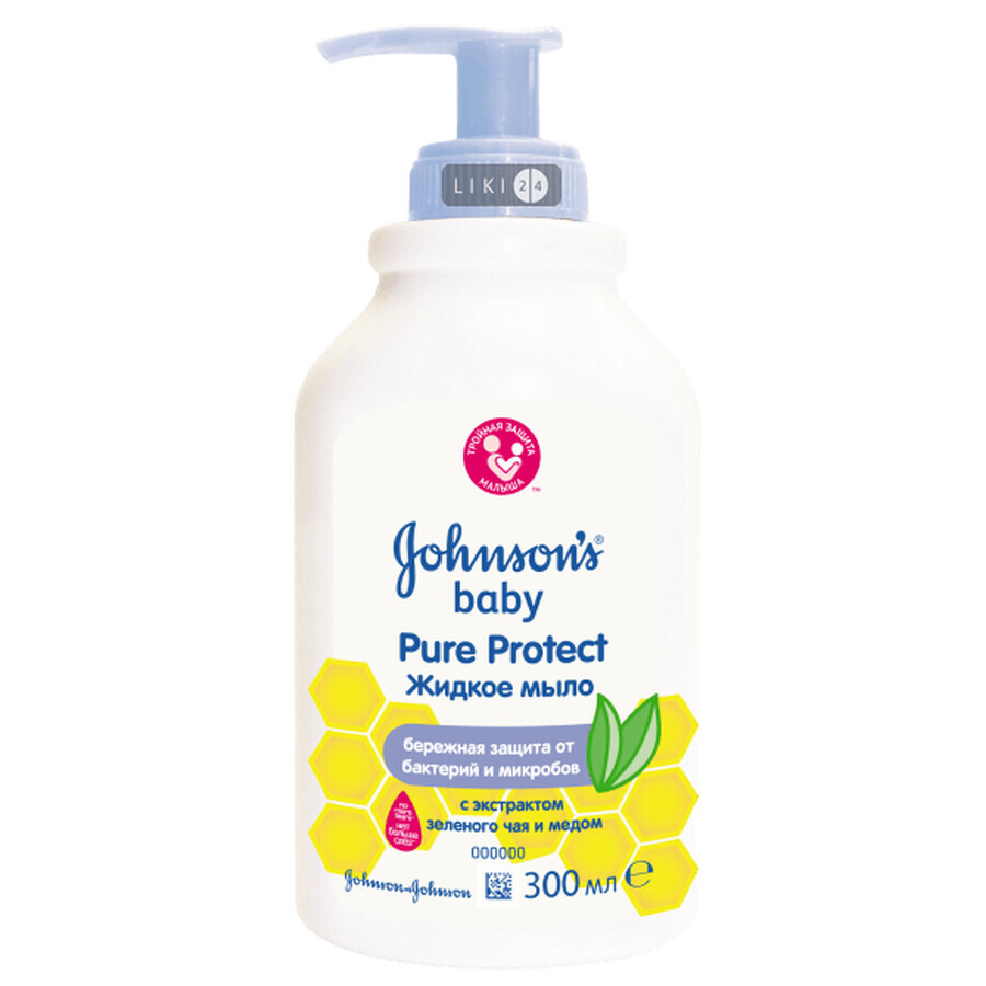 Мыло жидкое Johnson’s Baby Pure Protect 2в1 для рук и тела 300 мл: цены и характеристики