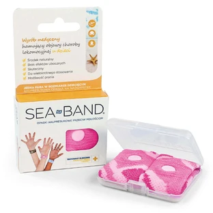 Sea-Band, Акупунктурний бандаж для зняття болю у дітей, рожевий, 2 шт.