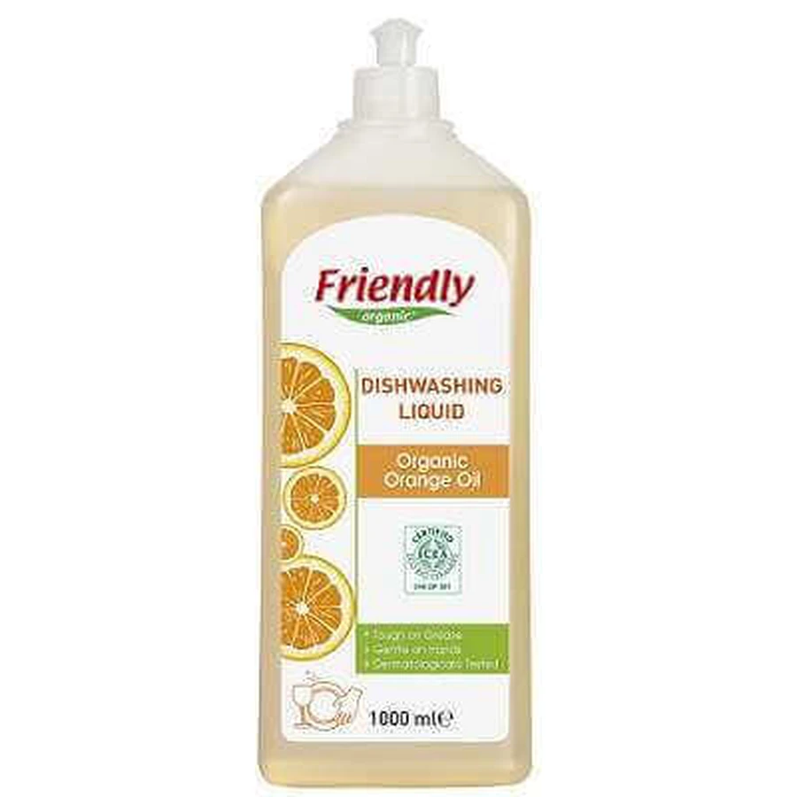 Рідина для миття посуду апельсин, 1000 мл, Friendly Organic: ціни та характеристики
